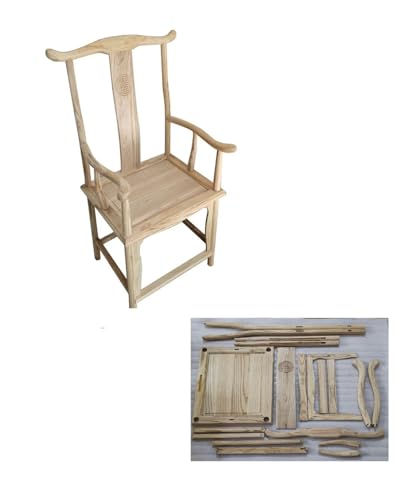 MIANZHI Chinesischer Langlebigkeits-Sessel, Esszimmerstühle, chinesischer Sessel im Ming-Stil, quadratischer Sessel im chinesischen Stil der Ming- und Qing-Dynastien (komplett montiert) (quadratisch) von MIANZHI