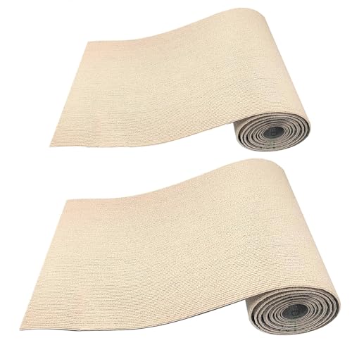 MIAOGE® [200cmx40cm] Selbstklebend Kratzteppich Katze Wand, Kratzmatte, Kratzbretter (Beige, 2 Stück) von MIAOGE