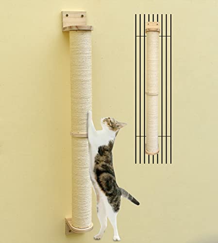 MIAOGE Kratzbaum zur Wandmontage, Wand-Kratzbäume und Katzenregale, Wand-Katzenbaum für Indoor-Katzen, Katzenwand-Möbel-Kratzbäume (Sisalseil_Φ7) von MIAOGE
