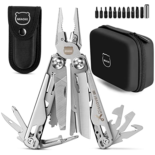 MIAOKE Multitool 23 in 1 with Premium Gift Box, Screwdrivers Saw Screwdrivers Bottle Opener Pliers Camping Knife Cool Gadgets for Men, Best Gift for Boyfriend Son Dad Him Husband von MIAOKE