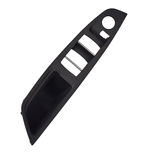 MIAOLISI Auto Innen Türgriff Für BM&W 5er F10 F11 Linkslenker LHD Rot Braun Beige Schwarz Autoinnenraum Türgriff Panel Pull Trim Cover(Black-RHD) von MIAOLISI