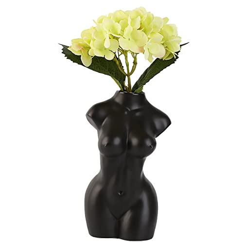 MIAOLLUN Weibliche Körper Vase, Einzigartige Auskleidung Look Feminine Kurve Vasen, Chic Boho Chic Feminist Dekor Moderne Keramikvase Dekor Für Home Wohnzimmer Büro Dekor,F von MIAOLLUN