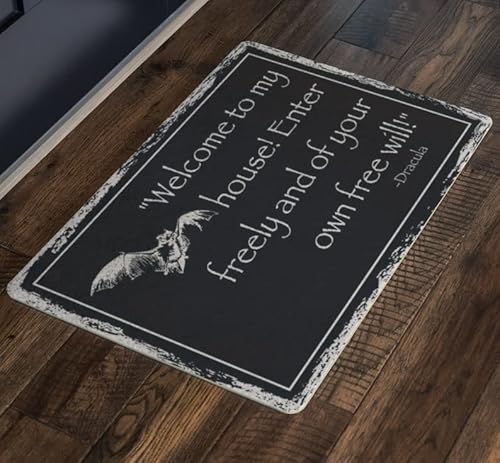 MIAOMANSENSTORE Fußmatte innen außen fussmatte Dracula Zitat Fußmatte, Geschenk für Halloween Fußmatte Deko Wohnzimmer, TTha-0567 von MIAOMANSENSTORE