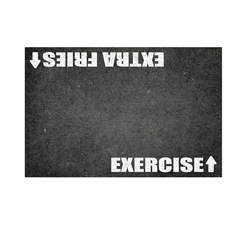 MIAOMANSENSTORE Fußmatte innen außen fussmatte Gym Fitness Exercise Extra Fries Fußmatte, Gym Fitness Home Dekorative Willkommens-Fußmatte Deko Wohnzimmer von MIAOMANSENSTORE
