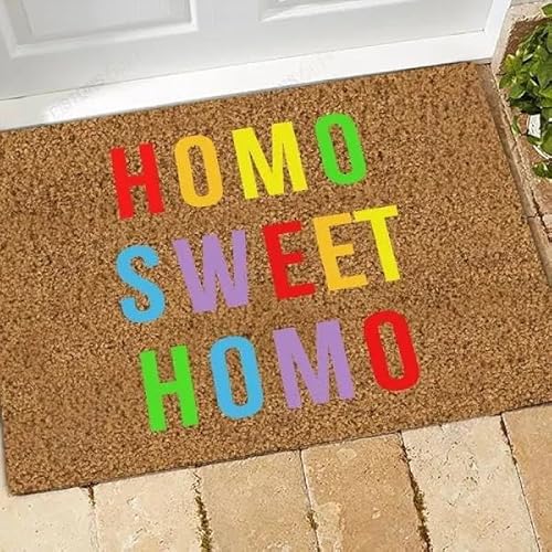 MIAOMANSENSTORE Fußmatte innen außen fussmatte Homo Sweet Homo Fußmatte, LGBT Home Dekorative Willkommens-Fußmatte Deko Wohnzimmer, TTha-1883 von MIAOMANSENSTORE