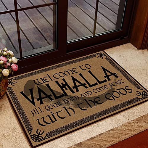 MIAOMANSENSTORE Wikinger-Fußmatte, Willkommens-Fußmatte, Deko Wohnzimmer, 40 x 60 cm, Rutschfest, Anlass, Küsten von MIAOMANSENSTORE