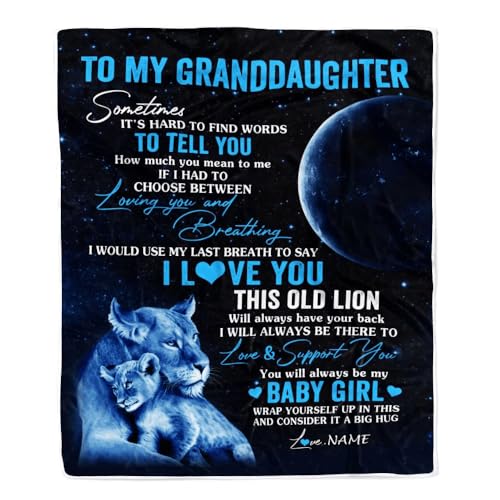 MIAOMANSENSTORE Personalisiert für Meine Enkelin Decke von Oma Gigi Ich Liebe Dich diesen Alten Löwen Enkelin Geburtstag Weihnachten Personalisierte Bett Fleece Decke MIAOMANSENSTORE Personalisiert für Meine Enkelin Decke von Oma Gigi Ich Liebe Dich diesen Alten Löwen Enkelin Geburtstag Weihnachten Personalisierte Bett Fleece Decke von MIAOMANSENSTORE