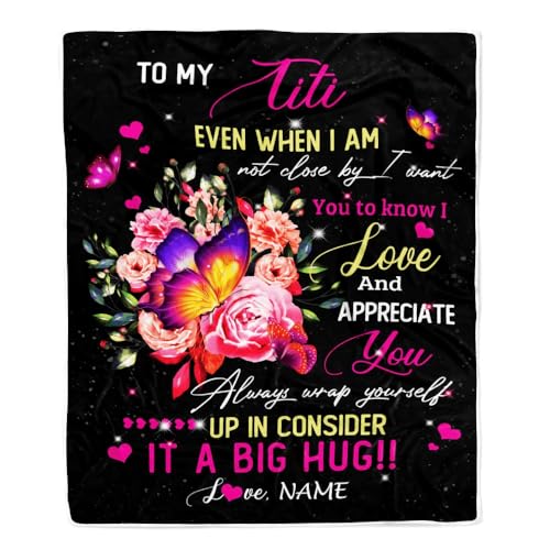 MIAOMANSENSTORE Personalisiert für Meine Patentochter Löwe Decke von Patin Jeden Tag lachen Liebe Leben Patentochter Geburtstag Weihnachten Personalisierte Bett Fleece Decke von MIAOMANSENSTORE