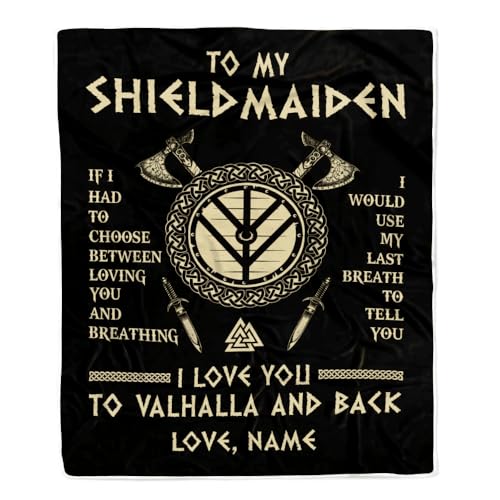 MIAOMANSENSTORE Personalisiert für Meine Schildmaid Wikinger Decke Frau vom Ehemann Ich Liebe Dich zu Walhalla Seelenverwandte Verlobte Freundin Geburtstag Jahrestag Fleecedecke MIAOMANSENSTORE Personalisiert für Meine Schildmaid Wikinger Decke Frau vom Ehemann Ich Liebe Dich zu Walhalla Seelenverwandte Verlobte Freundin Geburtstag Jahrestag Fleecedecke von MIAOMANSENSTORE