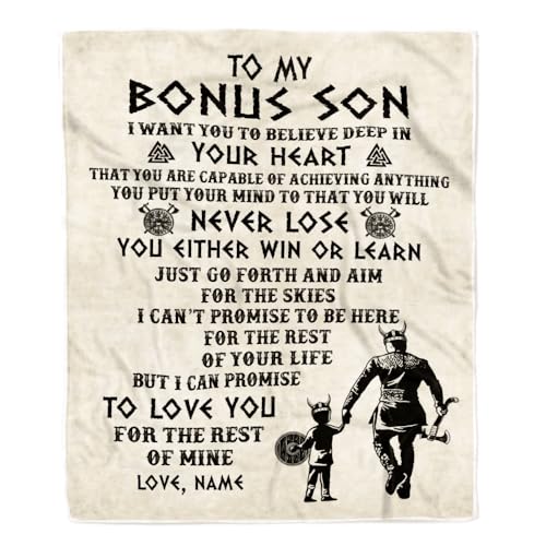 MIAOMANSENSTORE Personalisiert für Meinen Enkel Decke von Oma Papa Ich wünsche dir die Stärke Löwe Enkel Geburtstag Abschluss Bett Quilt Fleece Decke von MIAOMANSENSTORE