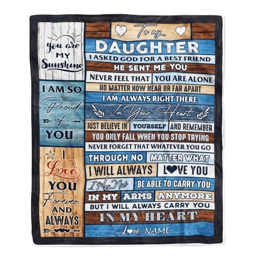 MIAOMANSENSTORE Personalisierte An Meine Cousine Decke Holz Glaube an Dich selbst Danke Cousine Geburtstag Thanksgiving Weihnachten Personalisierte Bett Fleece Decke von MIAOMANSENSTORE