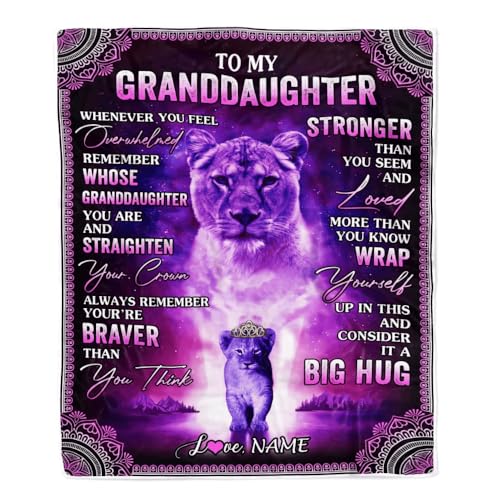 MIAOMANSENSTORE Personalisierte Decke für Meine Enkelin von Oma Löwe „Ich Liebe Dich, es ist eine große Umarmung“, Brief an Meine Enkelin, Geburtstag, Weihnachten, Fleecedecke MIAOMANSENSTORE Personalisierte Decke für Meine Enkelin von Oma Löwe „Ich Liebe Dich, es ist eine große Umarmung“, Brief an Meine Enkelin, Geburtstag, Weihnachten, Fleecedecke von MIAOMANSENSTORE