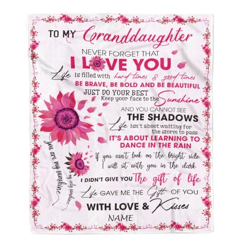 MIAOMANSENSTORE Personalisierte Decke für Meine Enkelin von Oma Opa Nana Ich Liebe Dich Rosa Sonnenblume Enkelin Geburtstag Weihnachten Personalisierte Fleecedecke MIAOMANSENSTORE Personalisierte Decke für Meine Enkelin von Oma Opa Nana Ich Liebe Dich Rosa Sonnenblume Enkelin Geburtstag Weihnachten Personalisierte Fleecedecke von MIAOMANSENSTORE