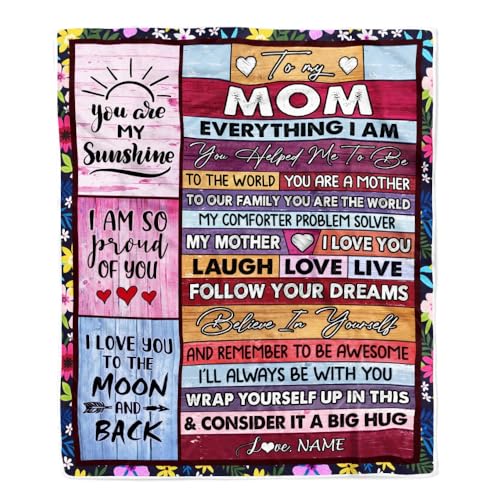 MIAOMANSENSTORE Personalisierte Decke für Meine Mutter von Tochter Sohn Holz Alles, was ich Bin, hast du Mir geholfen, Mama zu Sein Geburtstag Muttertag Weihnachten Fleecedecke MIAOMANSENSTORE Personalisierte Decke für Meine Mutter von Tochter Sohn Holz Alles, was ich Bin, hast du Mir geholfen, Mama zu Sein Geburtstag Muttertag Weihnachten Fleecedecke von MIAOMANSENSTORE