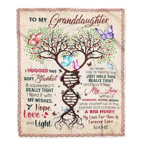 MIAOMANSENSTORE Personalisierte Decke für Meine Nichte von Tante, wann Immer Sie Sich überwältigt fühlen, Nichte, Geburtstag, Abschluss, Weihnachten, personalisierte Bett-Fleecedecke von MIAOMANSENSTORE