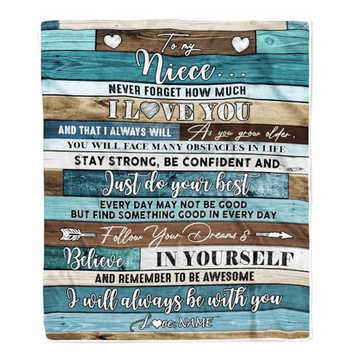 MIAOMANSENSTORE Personalisierte Decke für Meine Nichte von Tante Onkel Tante Wood Never Forget I Love You Nichte Geburtstag Abschluss Weihnachten Personalisierte Bett Fleecedecke MIAOMANSENSTORE Personalisierte Decke für Meine Nichte von Tante Onkel Tante Wood Never Forget I Love You Nichte Geburtstag Abschluss Weihnachten Personalisierte Bett Fleecedecke von MIAOMANSENSTORE