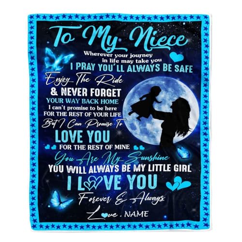 MIAOMANSENSTORE Personalisierte Decke für Meine Nichte von Tante Tante, wohin auch Immer Ihre Reise Meine kleine Mädchen-Nichte, Geburtstag, Abschluss, Weihnachten, personalisierte Fleecedecke MIAOMANSENSTORE Personalisierte Decke für Meine Nichte von Tante Tante, wohin auch Immer Ihre Reise Meine kleine Mädchen-Nichte, Geburtstag, Abschluss, Weihnachten, personalisierte Fleecedecke von MIAOMANSENSTORE