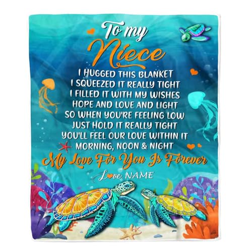 MIAOMANSENSTORE Personalisierte Decke für Meine Nichte von Tante Tante Onkel Ich umarmte Diese Decke Turtle Beach Nichte Geburtstag Thanksgiving Weihnachten Personalisierte Fleecedecke MIAOMANSENSTORE Personalisierte Decke für Meine Nichte von Tante Tante Onkel Ich umarmte Diese Decke Turtle Beach Nichte Geburtstag Thanksgiving Weihnachten Personalisierte Fleecedecke von MIAOMANSENSTORE