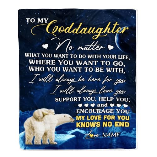 MIAOMANSENSTORE Personalisierte Decke für Meine Patentochter von Patentante Eisbär Ich werde Dich Immer lieben Patentochter Geburtstag Abschluss Weihnachten Personalisierte Fleecedecke MIAOMANSENSTORE Personalisierte Decke für Meine Patentochter von Patentante Eisbär Ich werde Dich Immer lieben Patentochter Geburtstag Abschluss Weihnachten Personalisierte Fleecedecke von MIAOMANSENSTORE