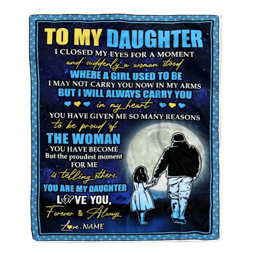 MIAOMANSENSTORE Personalisierte Decke für Meine Tochter von Papa Vater Ich Schloss Meine Augen für einen Moment Tochter Geburtstag Abschluss Weihnachten Personalisierte Fleecedecke MIAOMANSENSTORE Personalisierte Decke für Meine Tochter von Papa Vater Ich Schloss Meine Augen für einen Moment Tochter Geburtstag Abschluss Weihnachten Personalisierte Fleecedecke von MIAOMANSENSTORE