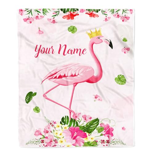 MIAOMANSENSTORE Personalisierte Flamingo Decke Custom mit Namen Mädchen Blumen Blume Königin Kind Tochter Enkelin Nichte Geburtstag Weihnachten Fleece Decke MIAOMANSENSTORE Personalisierte Flamingo Decke Custom mit Namen Mädchen Blumen Blume Königin Kind Tochter Enkelin Nichte Geburtstag Weihnachten Fleece Decke von MIAOMANSENSTORE