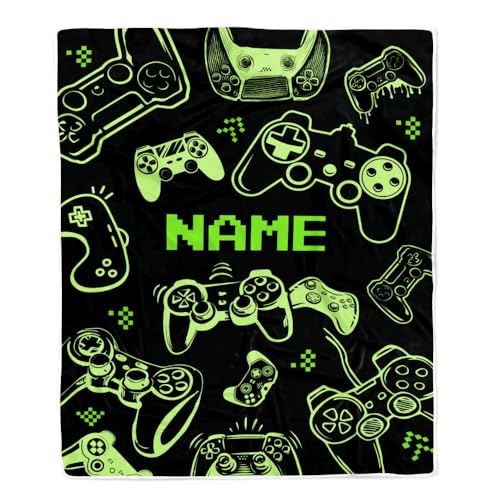 MIAOMANSENSTORE Personalisierte Gamer Boy Decke Benutzerdefinierter Name Gamer Weiche dunkle Decke Gaming für Sohn Ehemann Jungen Kinder Frauen Männer Weihnachten Geburtstag Bett Fleecedecke MIAOMANSENSTORE Personalisierte Gamer Boy Decke Benutzerdefinierter Name Gamer Weiche dunkle Decke Gaming für Sohn Ehemann Jungen Kinder Frauen Männer Weihnachten Geburtstag Bett Fleecedecke von MIAOMANSENSTORE