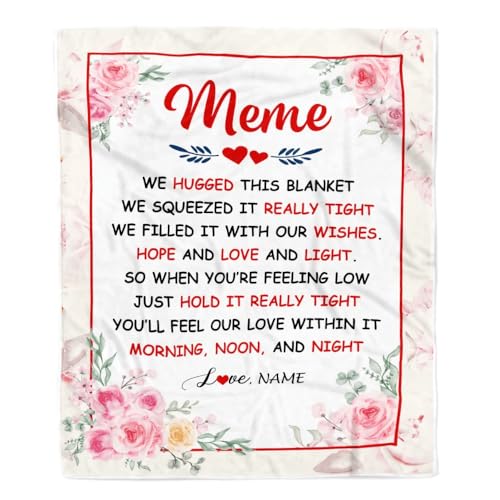 MIAOMANSENSTORE Personalisierte Meme-Decke von Enkelkindern, Enkelin, Enkel, wir haben Diese Decke umarmt, Florales Meme, Geburtstag, Muttertag, Weihnachten, personalisierte Fleecedecke MIAOMANSENSTORE Personalisierte Meme-Decke von Enkelkindern, Enkelin, Enkel, wir haben Diese Decke umarmt, Florales Meme, Geburtstag, Muttertag, Weihnachten, personalisierte Fleecedecke von MIAOMANSENSTORE