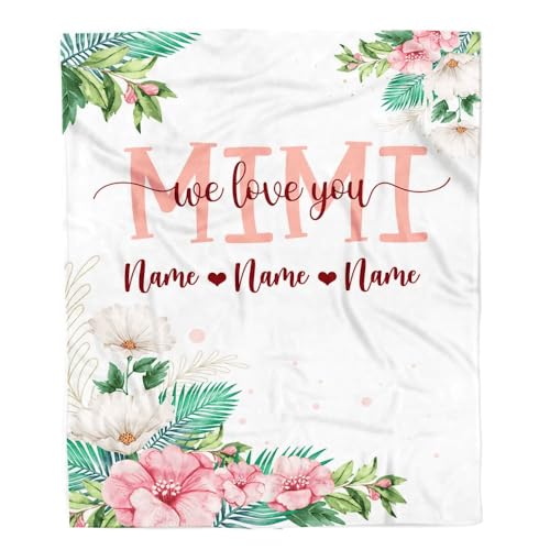 MIAOMANSENSTORE Personalisierte Mimi Decke von Enkelkindern Enkelin Enkel Wir lieben Dich Floral Mimi Geburtstag Muttertag Weihnachten Personalisierte Fleecedecke MIAOMANSENSTORE Personalisierte Mimi Decke von Enkelkindern Enkelin Enkel Wir lieben Dich Floral Mimi Geburtstag Muttertag Weihnachten Personalisierte Fleecedecke von MIAOMANSENSTORE