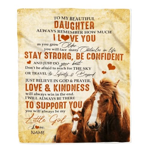 MIAOMANSENSTORE Personalisierte Wolfsdecke für Meine Patentochter von Patin „Always Remember Goddaughter“ zum Geburtstag, Abschluss, Reisen, Weihnachten, personalisierte Bett-Fleecedecke von MIAOMANSENSTORE