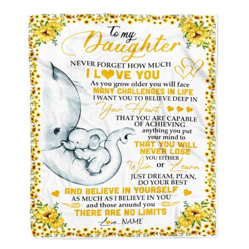 Personalisiert für Meine Tochter, ich Liebe Dich von Mama Papa, Panda, Sonnenblume, Elefant, Tochter, Geburtstag, Weihnachten, Thanksgiving, Abschluss, personalisierte Fleecedecke Personalisiert für Meine Tochter, ich Liebe Dich von Mama Papa, Panda, Sonnenblume, Elefant, Tochter, Geburtstag, Weihnachten, Thanksgiving, Abschluss, personalisierte Fleecedecke von MIAOMANSENSTORE