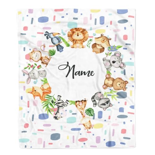 Personalisierte Decke Name Kreis Tier für Neugeborene Junge Mädchen Sohn Tochter Enkel Enkelin Nichte Neffe Geburtstag Weihnachten Fleecedecke Personalisierte Decke Name Kreis Tier für Neugeborene Junge Mädchen Sohn Tochter Enkel Enkelin Nichte Neffe Geburtstag Weihnachten Fleecedecke von MIAOMANSENSTORE