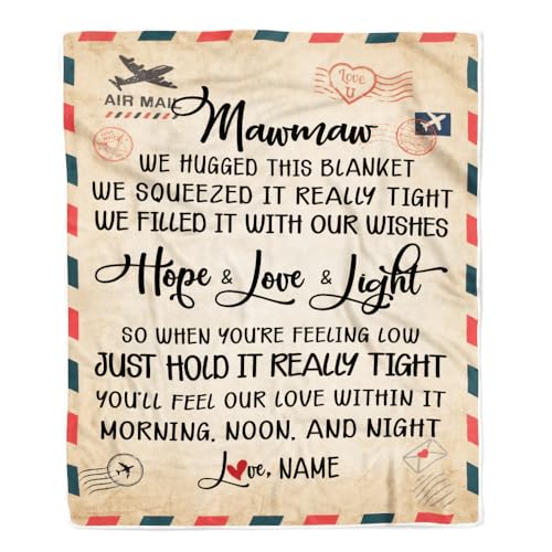 Personalisierte Decke für Meinen Opa von Enkelin, Enkel, Danke für die ganze Zeit, Geburtstag, Vatertag, Weihnachten, personalisierte Bett-Fleecedecke von MIAOMANSENSTORE