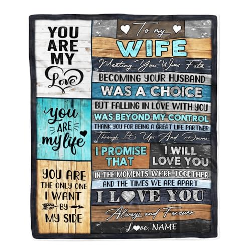 Personalisierte Decke für meine Frau vom Ehemann „Du bist meine Liebe“ zur Hochzeit für die Frau, zum Geburtstag für sie, Frauen, Weihnachten, Thanksgiving, personalisierte Fleecedecke Personalisierte Decke für meine Frau vom Ehemann „Du bist meine Liebe“ zur Hochzeit für die Frau, zum Geburtstag für sie, Frauen, Weihnachten, Thanksgiving, personalisierte Fleecedecke von MIAOMANSENSTORE