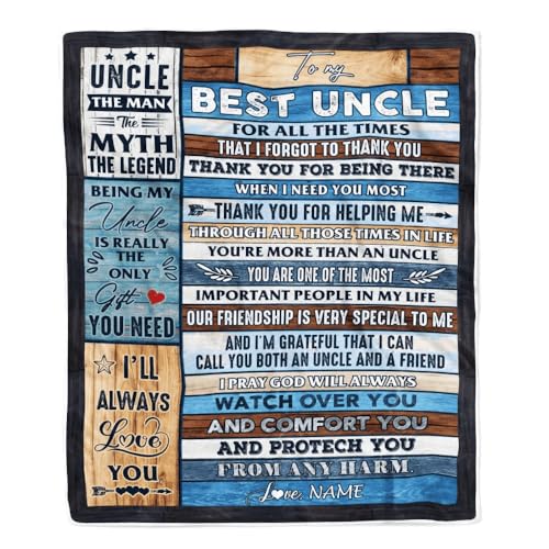 Personalisierte Decke für meinen Onkel, beste Onkel-Geschenke von Nichte und Neffe, neuer Onkel, Funcle, bester Onkel aller Zeiten, Geburtstag, Weihnachten, personalisierte Bett-Fleecedecke Personalisierte Decke für meinen Onkel, beste Onkel-Geschenke von Nichte und Neffe, neuer Onkel, Funcle, bester Onkel aller Zeiten, Geburtstag, Weihnachten, personalisierte Bett-Fleecedecke von MIAOMANSENSTORE