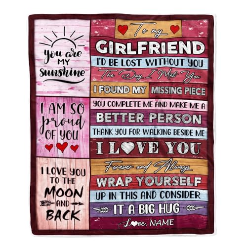 Personalisierte Decken für meine Freundin vom Freund „Du bist meine Liebe, es ist eine große Umarmung für die Freundin“ – Geburtstag, Valentinstag, Weihnachten – Personalisierte Fleecedecke Personalisierte Decken für meine Freundin vom Freund „Du bist meine Liebe, es ist eine große Umarmung für die Freundin“ – Geburtstag, Valentinstag, Weihnachten – Personalisierte Fleecedecke von MIAOMANSENSTORE