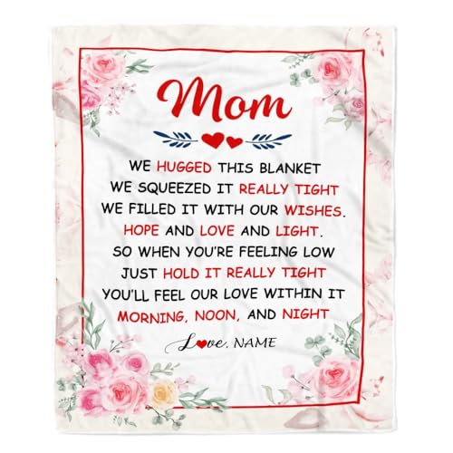 Personalisierte Mama-Decke von Tochter Sohn Wir umarmten Diese Decke Floral Mama Geburtstag Muttertag Weihnachten Personalisierte Fleecedecke Personalisierte Mama-Decke von Tochter Sohn Wir umarmten Diese Decke Floral Mama Geburtstag Muttertag Weihnachten Personalisierte Fleecedecke von MIAOMANSENSTORE