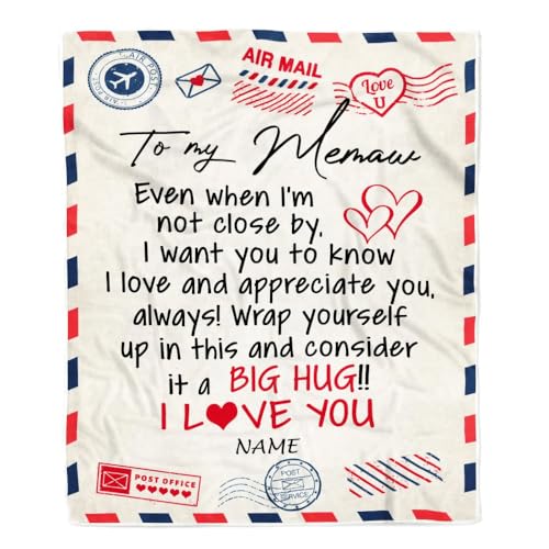 Personalisierte Memaw Decke von Enkelkindern Ich Liebe Dich Umarmungen Luftpost Brief Memaw Geburtstag Valentinstag Weihnachten Hochzeitstag Personalisierte Fleecedecke Personalisierte Memaw Decke von Enkelkindern Ich Liebe Dich Umarmungen Luftpost Brief Memaw Geburtstag Valentinstag Weihnachten Hochzeitstag Personalisierte Fleecedecke von MIAOMANSENSTORE