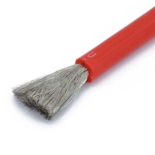Hauptleitung Fest Weiches Silikonkabel, 11 AWG, 10 AWG, 9 AWG, 8 AWG, 7 AWG, 6 AWG, 4 AWG, Draht, hitzebeständig bis 200 °C, kältebeständig bis -60 °C Verbinder Webstuhl (Color : Red, Size : 5meter Hauptleitung Fest Weiches Silikonkabel, 11 AWG, 10 AWG, 9 AWG, 8 AWG, 7 AWG, 6 AWG, 4 AWG, Draht, hitzebeständig bis 200 °C, kältebeständig bis -60 °C Verbinder Webstuhl (Color : Red, Size : 5meter von MIAOSHE