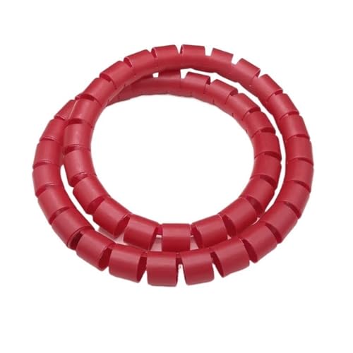 Spiral Wickeln 1 Meter 5 Meter 10 Meter Line Pipe Protection Spiral Wrap Cable Winding Cover Protector Tube Wire Organizer 25mm 30mm Schlauch Abdeckung(Color:Red,Size:ID 30mm 3 Meter) von MIAOSHE