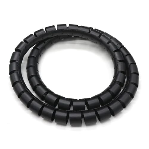 Spiral Wickeln 1 Meter 5 Meter 10 Meter Line Pipe Protection Spiral Wrap Cable Winding Cover Protector Tube Wire Organizer 25mm 30mm Schlauch Abdeckung(Color:Schwarz,Size:ID 30mm 10 Meter) von MIAOSHE