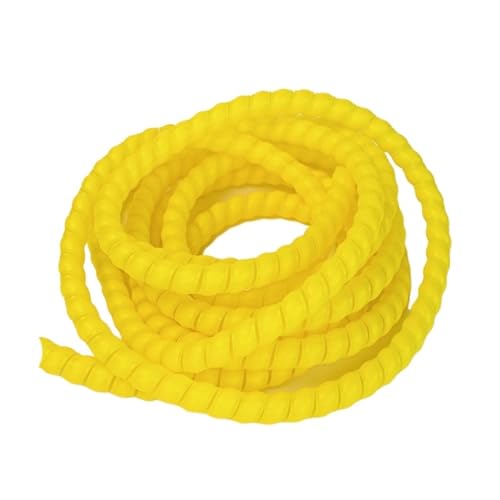 Spiral Wickeln 1 Meter Wrap Winding Organizer Protector Plastic Spiral Tube Wire Cable Protection Line Pipe Wear-resistant Sleeve Schlauch Abdeckung(Color:Yellow,Size:10mm inside diameter) von MIAOSHE