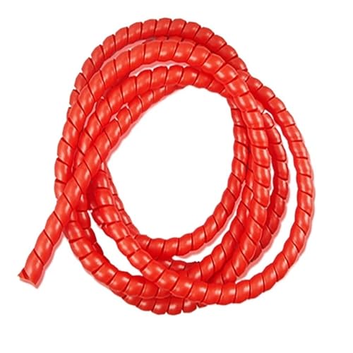 Spiral Wickeln 2 Meter Pipe Wire Protective Sleeve 8mm 10mm 12mm 14mm 16mm Spiral Wrap Sleeving Tube Flame Retardant Cable Sleeves Band Winding Schlauch Abdeckung(Color:Red,Size:14mm inside diameter) von MIAOSHE