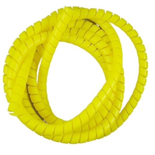 Spiral Wickeln 2 Meter Pipe Wire Protective Sleeve 8mm 10mm 12mm 14mm 16mm Spiral Wrap Sleeving Tube Flame Retardant Cable Sleeves Band Winding Schlauch Abdeckung(Color:Yellow,Size:12mm inside diamete von MIAOSHE