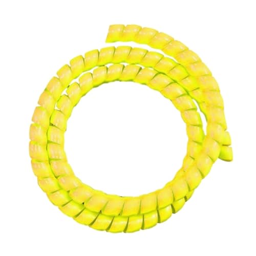 Spiral Wickeln 2 Meters 8mm Tube Diameter Spiral Cable Sleeving Line Spiral Winding Wrap Cable Wire Organizer Pipe Protector Cover Tube Schlauch Abdeckung(Color:Yellow) von MIAOSHE