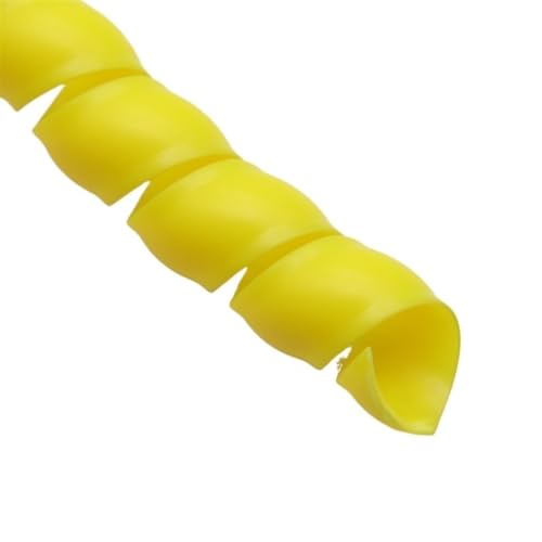 Spiral Wickeln Flexible Cable Sleeve 8mm 10mm 12mm Spiral Pipe Wrap Winding Line Protection Cable Organizer Wire Cover Tube Protector Schlauch Abdeckung(Color:Yellow,Size:ID 12mm 2 Meters) von MIAOSHE