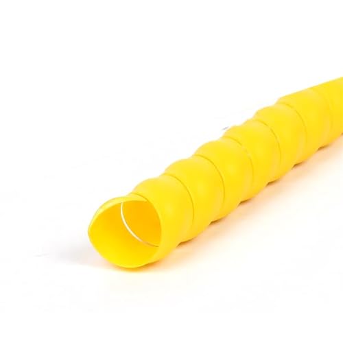 Spiral Wickeln Flexible Spiral Wrap Winding Cable Protector Line 8mm 10mm 16mm 22mm 28mm Cable Sleeve Cover Tube Wire Organizer Pipe Protection Schlauch Abdeckung(Color:Yellow,Size:ID 12mm 5 Meters) von MIAOSHE