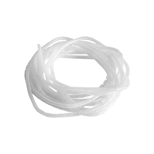 Spiral Wickeln Silicone Winding Sleeve Tube ID 1mm to 12mm Spiral Wrap Cable High Temperature Resistant Sleeving Protection Material Schlauch Abdeckung(Size:ID5mm x OD8mm,Color:2Meter) von MIAOSHE