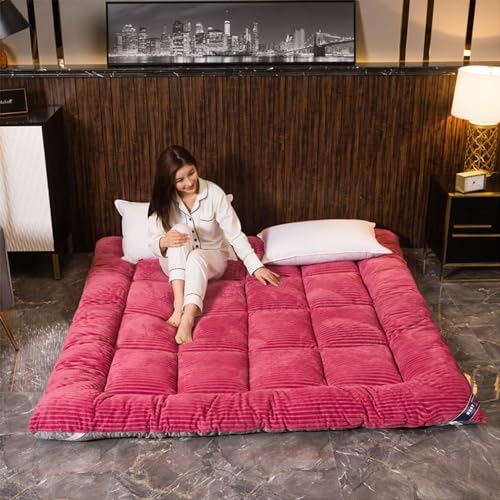 MIAOXIAO Futon Matratze Gepolsterte Japanische Bodenmatratze Gesteppte Bett Matratze Topper Faltende Roll Up Gast Matratze Tragbare Schlafsaal Reise Camping Matratze,4,180X200cm MIAOXIAO Futon Matratze Gepolsterte Japanische Bodenmatratze Gesteppte Bett Matratze Topper Faltende Roll Up Gast Matratze Tragbare Schlafsaal Reise Camping Matratze,4,180X200cm von MIAOXIAO