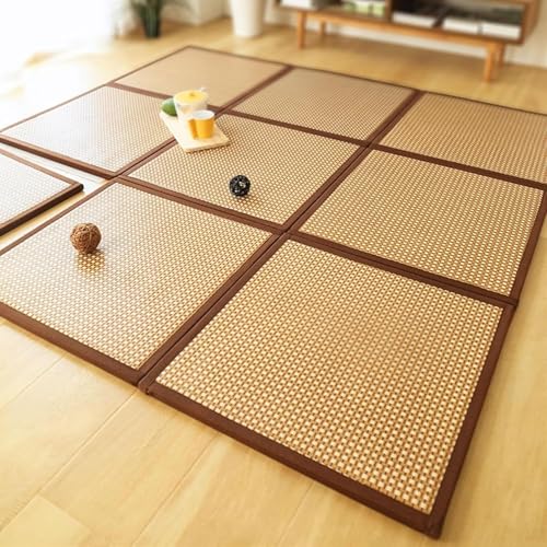 MIAOXIAO Japanische Futon-Matratze Eisrattan Matten Faltbare Tatami-Matte Tragbare Isomatte Nickerchenmatten, Bambusmatten for das Schlafzimmer zu Hause,1,180x180cm/71x71inch von MIAOXIAO