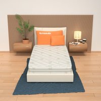 Matratze 80x190 24 cm hoch - Waterfoam, Abziehbar, Bezug aus Aloe Vera Goemon von MIASUITE